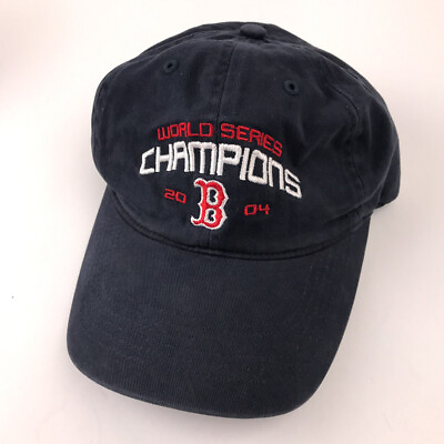 #ad Boston World Series Champions 2004 Blue Cotton Dad Cap Richardson Style 232 $22.39