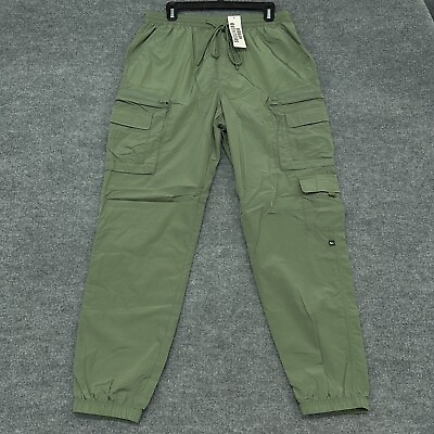 Standard Cloth Cargo Pant Men L Nylon Jogger Tech Green Utility Urban Outfitters $24.95