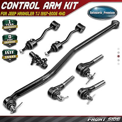 #ad 7x Front Sway Bar Link Tie Rod End Track Bar for Jeep Wrangler TJ 1997 2006 4WD $80.99