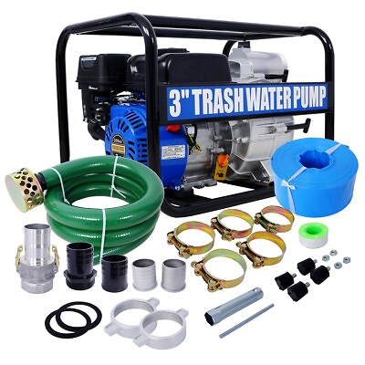 3quot; 209cc 7HP 4 stroke OHV ENGINE Gas Powered Full Trash Water Pump Kit #ad $449.00