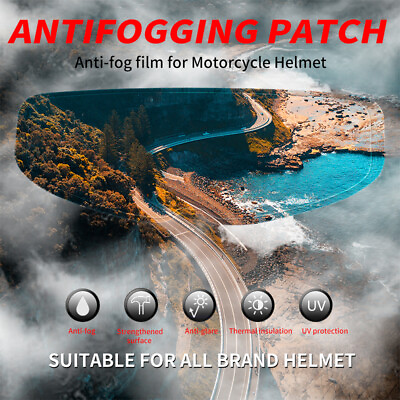 #ad Motorcycle Electric Vehicle Helmet Anti fog Sheet Helmet Lens Patch Visor Film $14.88
