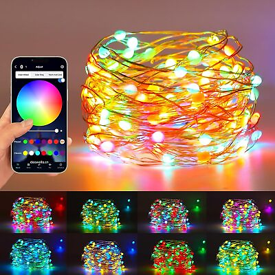 20LED RGB Fairy String Lights With APP Control USB Charge Holiday Dec Free Ship $5.93
