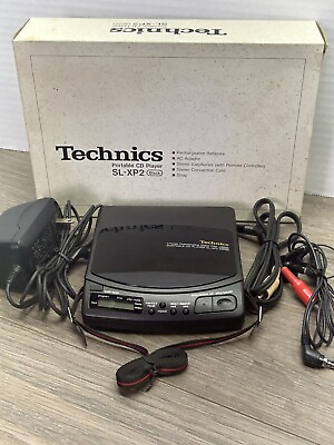 #ad Technics SL XP2 Portable CD Player With Original Box Acc. Made In Japan Tested $119.95