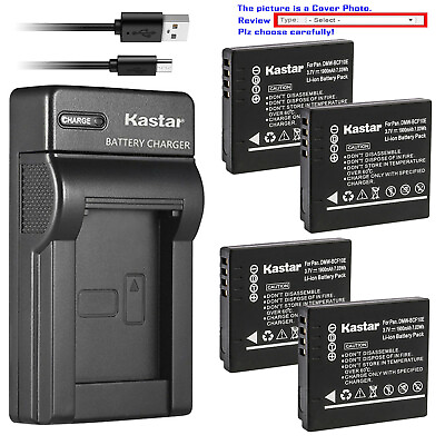 #ad Kastar Battery Slim Charger for Panasonic DMW BCF10 amp; Panasonic Lumix DMC FH1 $6.59