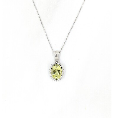 #ad 925 Sterling Silver Pendant Lemon Topaz Gemstone Pendant Women#x27;s Fashion Jewelry $391.25