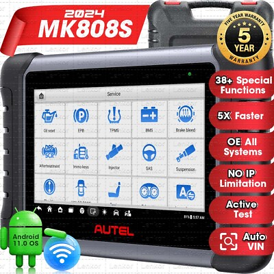2024 Autel MaxiCOM MK808S Bidirectional Car Diagnostic Scanner Tool Key Coding $467.00
