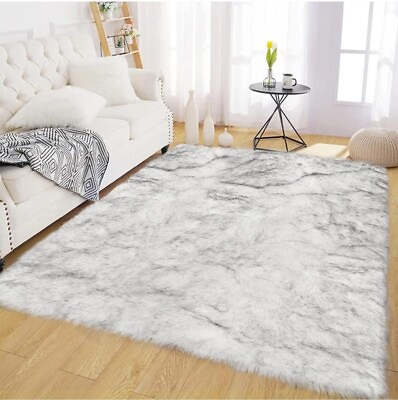 #ad Latepis Faux Fur Sheepskin Area Rugs Soft Shaggy Carpet for Living Room Bedroom $84.99