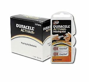 #ad Duracell Activair Hearing Aid Batteries Size 312 80 Batteries . Exp 2027 $24.99