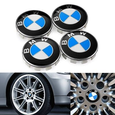 4PCS 68mm Wheel Center Hub Caps Logo Badge Emble for BMW X1X3X5X6 Series 1 3 5 7 $6.99