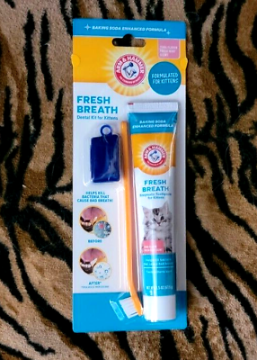 #ad Cat Kitten Dental Kit w Toothbrush.. New $12.90