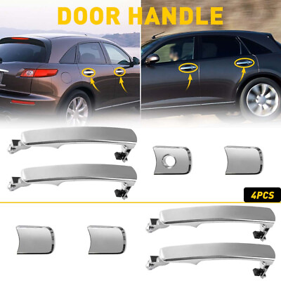 #ad 4pcs Chrome Car Exterior Door Handle For Nissan Murano Rogue Infiniti FX35 FX45 $35.54