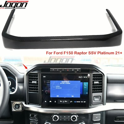 Carbon Console Navi Display Screen Bezel For Ford F150 Raptor R Platinum 2021 23 $157.60