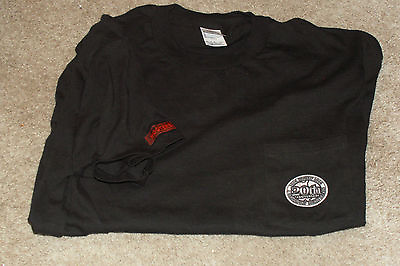#ad Scarce HOOTERS 20th Anniversary Sharp Dual Logo Black T Shirt Universal Location $24.95