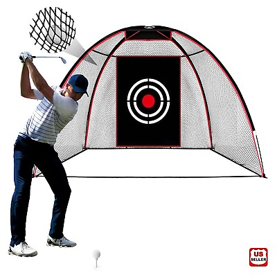 #ad Golf Practice Net 10x7ft Golf Hitting Aids Nets for Backyard Driving Chipping $69.98