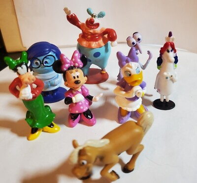 #ad LOT of 8 DISNEY MINIATURES Daisy Minnie Clarabelle INSIDE OUT $14.90
