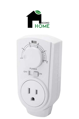 EconoHome Adjustable Thermostat Universal Plugin Heating amp; Cooling Thermostat $19.99