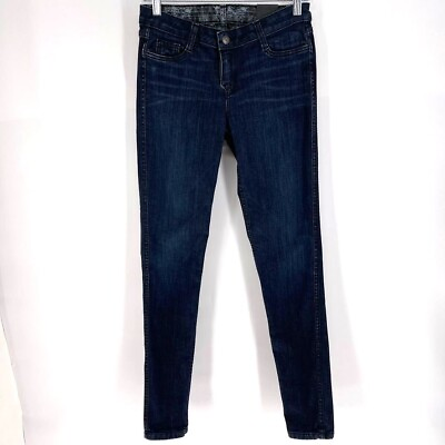 Bleulab Size 26 Reversible Skinny Jeans Dark Wash Bleach Stone Washed $32.95