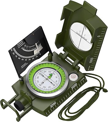 #ad Multifunctional Military Sighting Navigation Compass w Inclinometer for Hiking $18.90