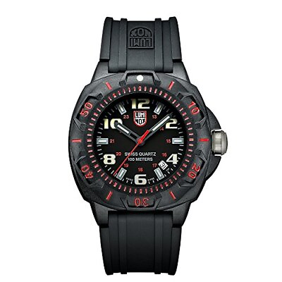 #ad LUMINOX Men#x27;s XL.0215.SL Sentry 0200 Black Dial With Red Markings Watch $345 NEW $139.95