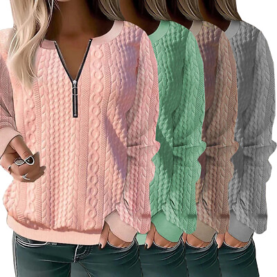 #ad Sweater Sweatshirt Hoodie Outwear Coat Pullover Winter Zip Long Sleeve Women $26.00