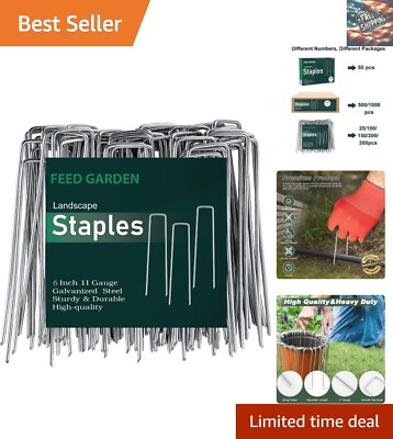 #ad Galvanized Landscape Staples 6 Inch 500 Pack Garden Stakes for Decoration $62.79