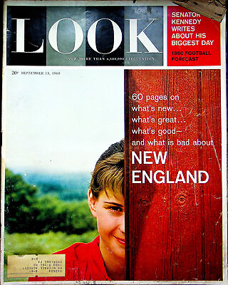 Look Magazine September 13 1960 New England 60 Page Full Color JFK Story Missing $17.49