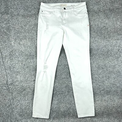 #ad Warp Weft Jeans Womens 30 X 29 White JFK New York City Skinny Denim Pants $14.97