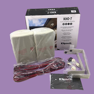 Pair of Klipsch KHO 7 Outdoor XLR Loudspeakers White #NO4853 $118.49