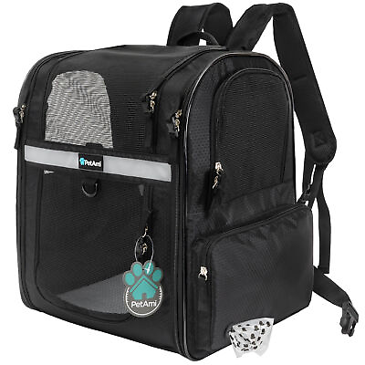 #ad Pet Dog Carrier Backpack Portable Travel Cat Bag Comfort Breathable Mesh Soft $37.99
