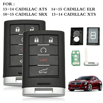 Replacement For Cadillac 2010 2015 SRX 2013 2014 ATS XTS Remote Key Fob Entry $15.55