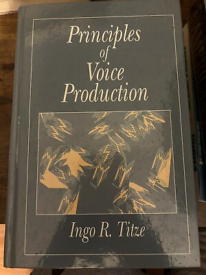 #ad Principles of Voice Production Hardcover Ingo R. Titze $160.00