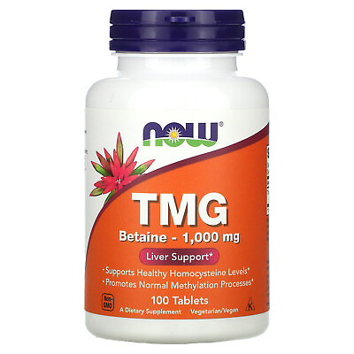 #ad Now Foods TMG 1 000 mg 100 Tablets GMP Quality Assured Vegan Vegetarian $17.90