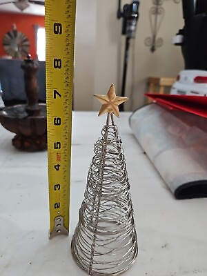 #ad Gold Star Wire Christmas Tree Collectible $11.00