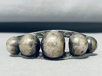 #ad EARLY 1900#x27;S FAB AMAZING VINTAGE NAVAJO STERLING SILVER BRACELET $732.59