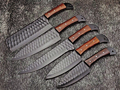 #ad Custom Made Chef Knife Set Kitchen Cutlery Hand Forged Carbon Steel 2650 $109.65