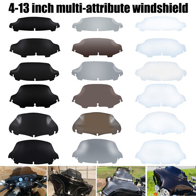 #ad Black Smoke Clear Wave Windshield Windscreen Fit For Harley Touring Street Glide $22.39