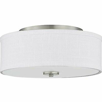 #ad Progress Inspire 13quot; Wide Integrated LED Flush Mount Drum Ceiling Light Fixture $79.99