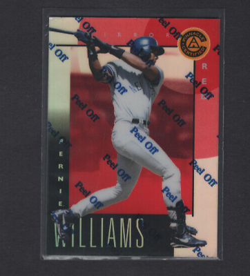 #ad 1998 PINNACLE CERTIFIED MIRROR RED PARALLEL BANKRUPTCY #28 BERNIE WILLIAMS SSP $279.95