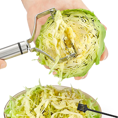 Cabbage Slicer Vegetable Peeler Wide Mouth Stainless Steel Cabbage Shredder Cutt $14.99