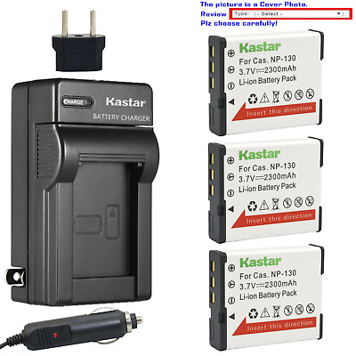 #ad Kastar Battery AC Travel Charger for NP 130 amp; Casio Exilim EX ZR100WE EX ZR200BK $6.99
