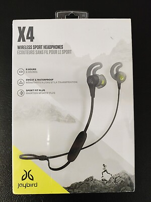 #ad Jaybird X4 Black Metallic Flash Bluetooth Wireless Sweat Waterproof Headphones $49.99