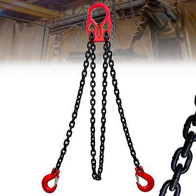 FITHOIST Adjustable Chain Sling 3.18 T G80 Alloy Steel 2 Way Chain Slings #ad $74.19