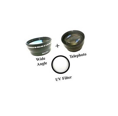 Wide Lens Tele Lens UV Set for Sony DCR SR37 DCR SR38 DCR SR48 DCR SR77 $49.82