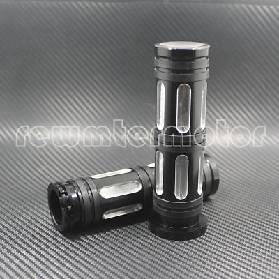 #ad 1quot; Motorcycle Hand Grips Handle Bar CNC Cut Fit For Harley XL883 XL1200 48 Dyna $20.89