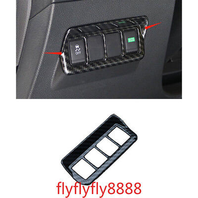 #ad For Nissan Sentra 2013 2019 Carbon Fiber Car Function Control Button Frame Trim $27.71