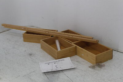 mDesign Free Standing 4 Tiered Shelf For Bathroom Wood Bamboo Storage Rack $27.30