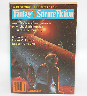 #ad Magazine of Fantasy amp; Science Fiction Famp;SF April 1981 Fine No Label $9.99