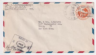 #ad WWII Soldier#x27;s Mail APO 548 1st ESB Engineers Mateur Tunisia APO Cover M7654 $5.95
