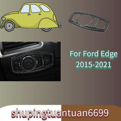 #ad For Ford Edge 2015 2021 Carbon Fiber Car Function Control Button Frame Trim 1PCS $18.17