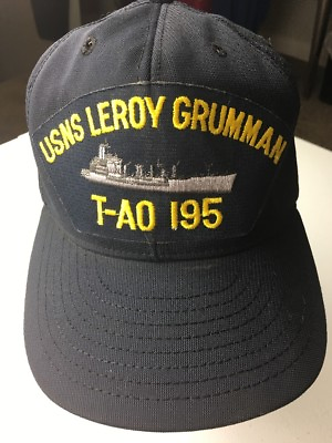 USNS Leroy Grumman T AO 195 Cap Hat Enlisted Vintage $18.71